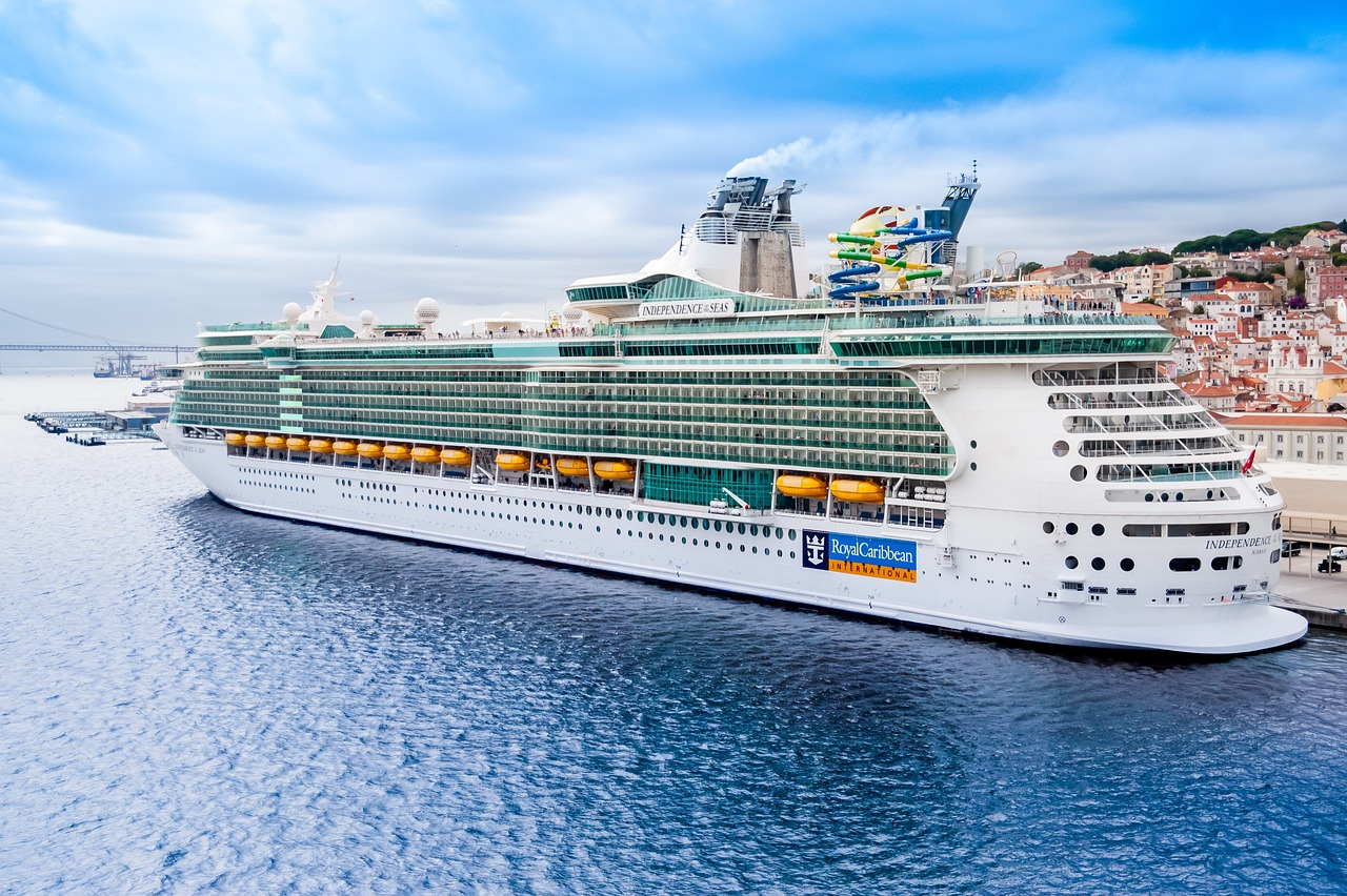 Royal Caribbean's Independence of the Seas Cruise Ship at Port in Portugal - (10 Best Luxury Cruise Lines for Families)